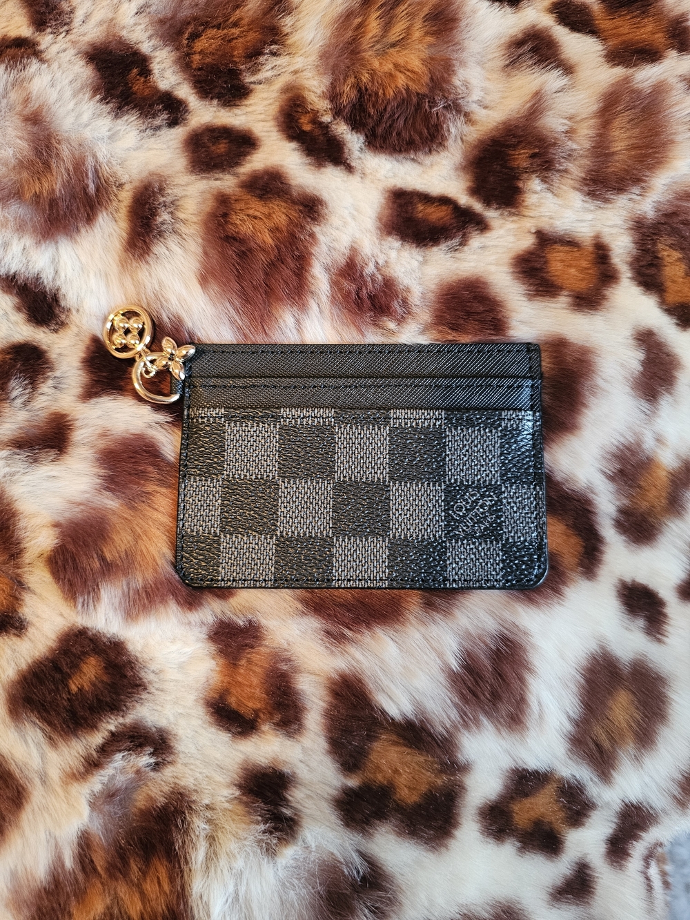 Card Holder with Gold Charm